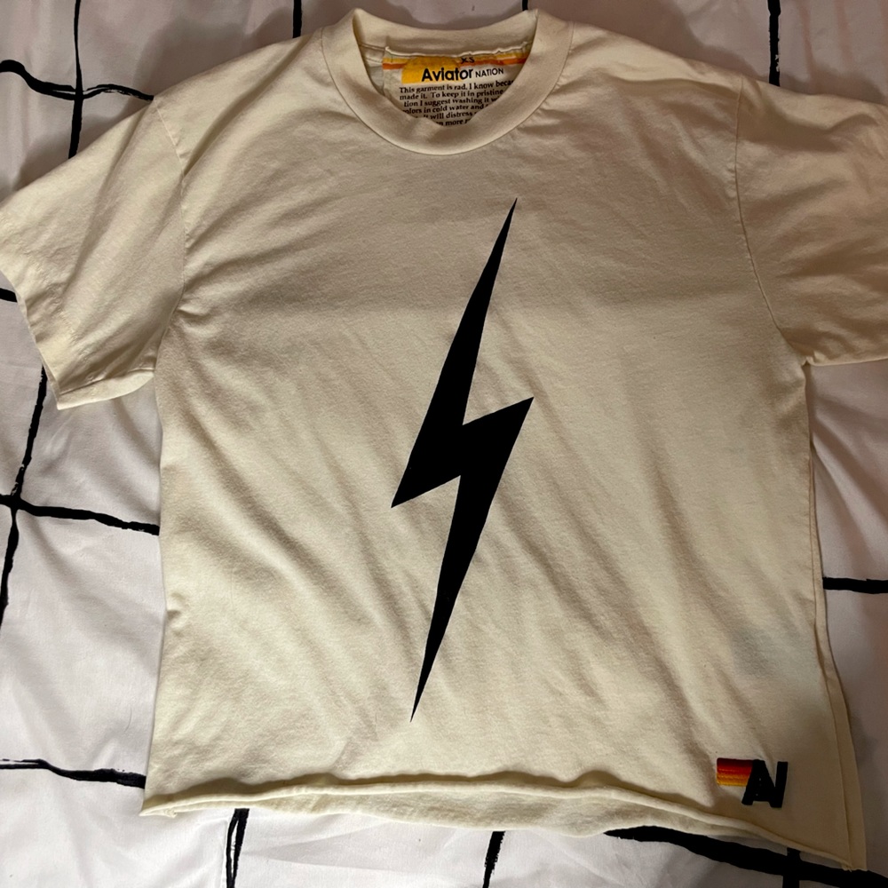 XS aviator nation lighting bolt top, worn once, like new.
